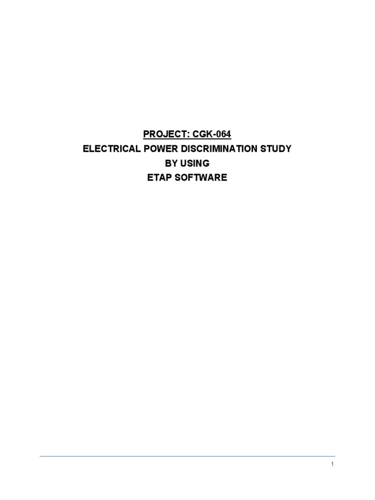 Electrical Discrimination Study Report | PDF | Transformer | Power ...