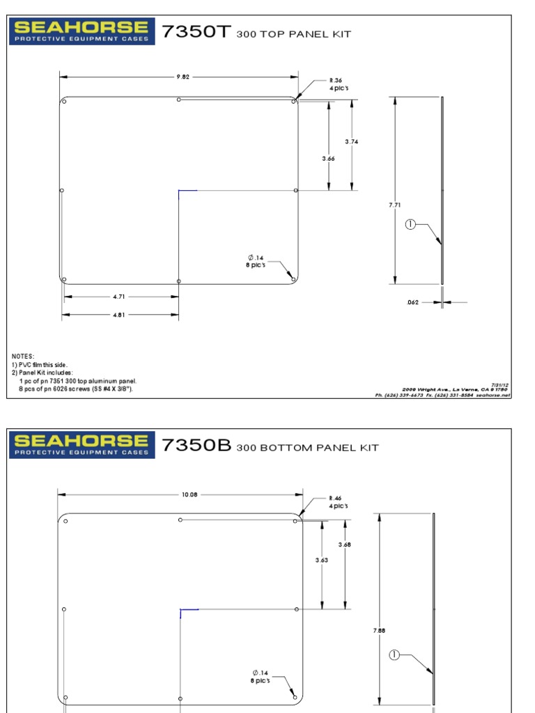 Seahorse SE300 Panel Kit Details | PDF | Technology & Engineering