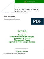 KNUST mechanics lecture on forces and moments