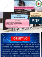 Universidad Nainal de Educación "Enrique Guzmán y Valle" Alma Mater Del Magisterio Nacional Tema: Neurogenetica