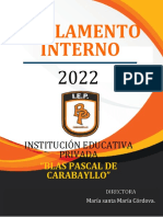 Reglamento Interno de la Institución Educativa Privada “Blas Pascal de Carabayllo