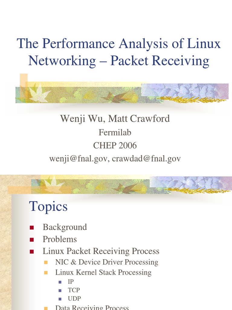 The Performance Analysis of Linux Networking - Packet Receiving | PDF ...