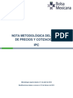 Nota Metodológica Del Índice de Precios Y Cotizaciones