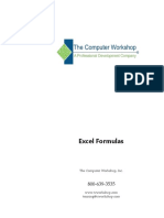 Excel Formulas: The Computer Workshop, Inc