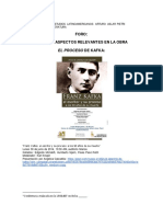 Foro: Algunos Aspectos Relevantes en La Obra: El Proceso de Kafka