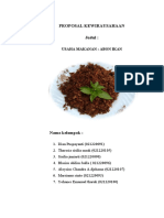 Proposal Kewirausahaan Klompok 5