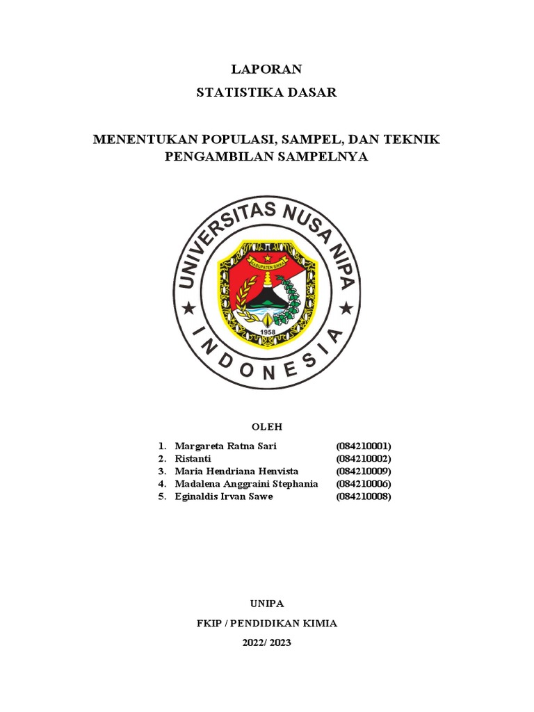 Laporan Penelitian Statistika Dasar 1 Pdf