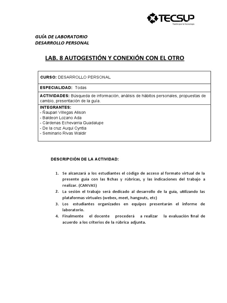 Guía De Laboratorio Pdf