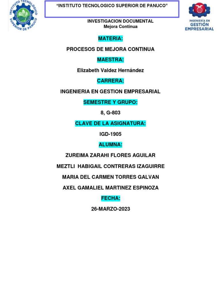 Mejora Continua en Empresas: Guía Práctica | PDF | Calidad (comercial ...