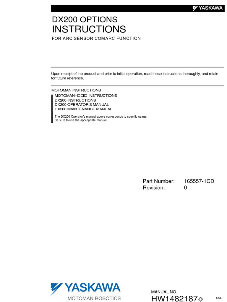 DX200 Arc Sensor Comarc Manual | PDF | Welding | Construction