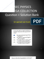 Csec Physics P1 Mega Collection Question + Solution Bank: (In Sperwin We Trust)