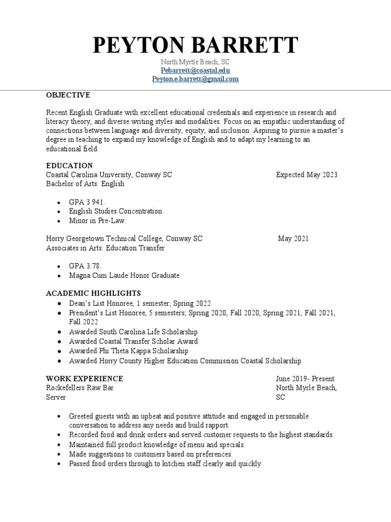 barrett cv PDF Cognition Learning