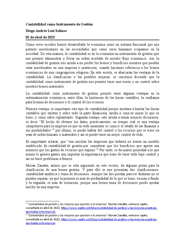 Contabilidad: Gestión y Ventajas | PDF | Contabilidad | Toma de decisiones
