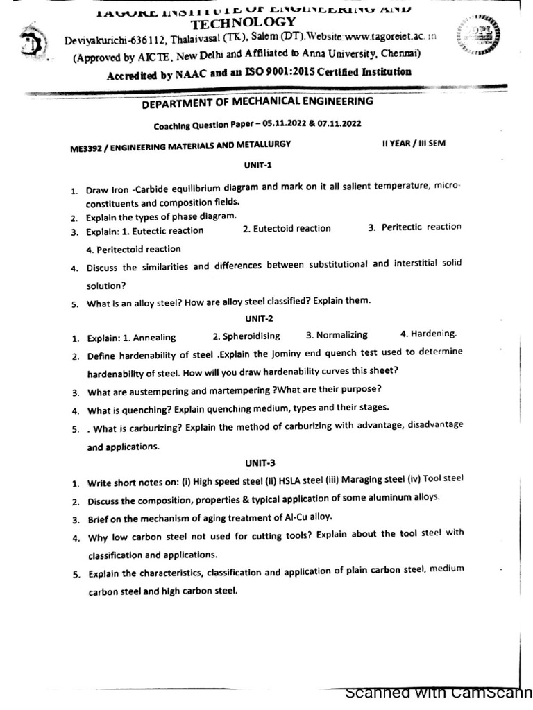 EMM Coaching QP Unit-1 To 5 Part-B Only | PDF