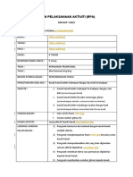 Rancangan Pelaksanaan Aktiviti (Rpa) : Perkembangan Fizikal