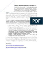 Desarrolllo Sostenible Dentro de Los Procesos Industriales