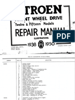 Citroen Traction 15 Six Repair Manual Diagrams 1938-1950 EN