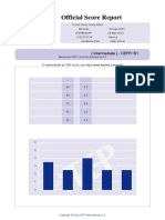 Official Score Report: Overall Assessment: Level 3.0