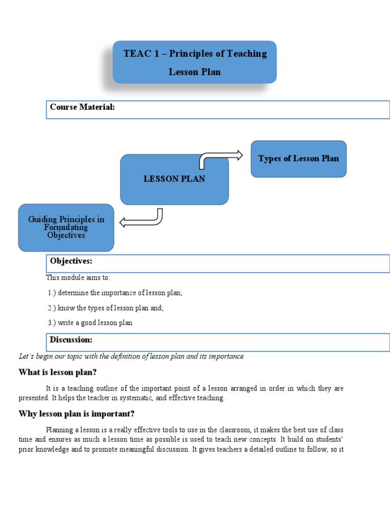 LessonPlan Module | PDF | Lesson Plan | Teachers