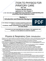 Introduction To Physics For Respiratory Care: Introduction and Essential Background Information