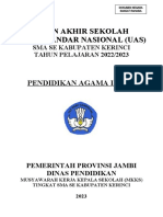 Ujian Akhir Sekolah Berstandar Nasional (Uas) : Pendidikan Agama Islam