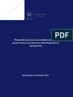 Manual de Procesos y Procedimientos para Proporcionar Atenciones de Salud Integrales en Emergencias