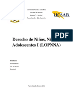 Cuadro Comparativo Derecho de Niños, Niñas y Adolescentes I (LOPNNA) (Corte II)