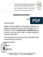 Comunicado 014-22 Urgente - Clases 02 de Mayo