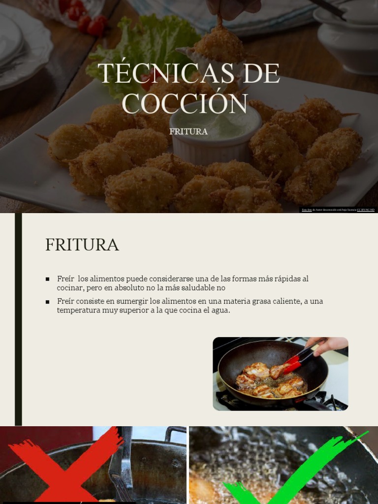 Presentacion Metodos de Coccion | PDF | Fritura | Alimentos