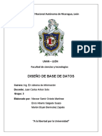 Diseño de Base de Datos: Universidad Nacional Autónoma de Nicaragua, León