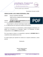Oficio #012-2023 - Informe de Trabajo Pedagogico, Docentes IE 34480 MSE ST.