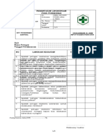 Pemantauan Lingkungan Fisik Puskesmas: No Dokumen 800//DT - UKP/ Pusk-Aira/ /2019 No. Revisi 00 Tanggal Terbit Halaman 1/2