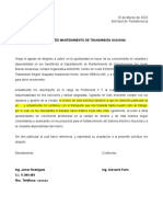 Ing. Giovanni Furio División de Ingeniería D: 16 de Marzo de 2023 Solicitud de Transferencia