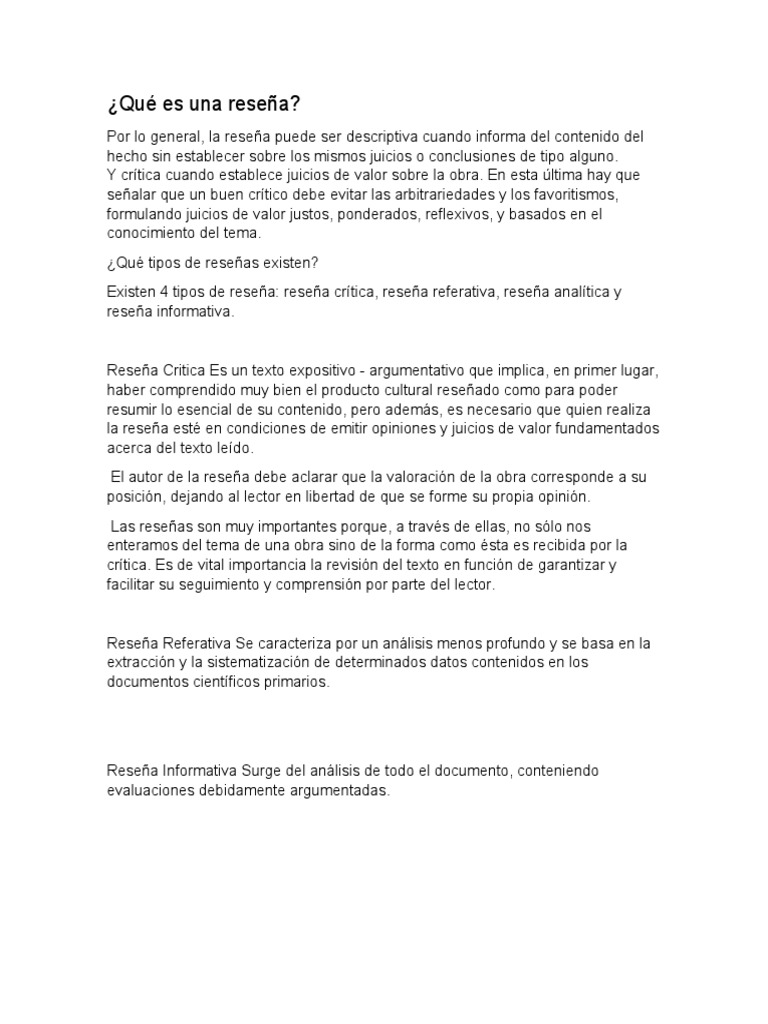 Copia de Qué es una reseña | PDF | Autor