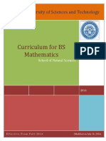 BS Mathematics Curriculum National University