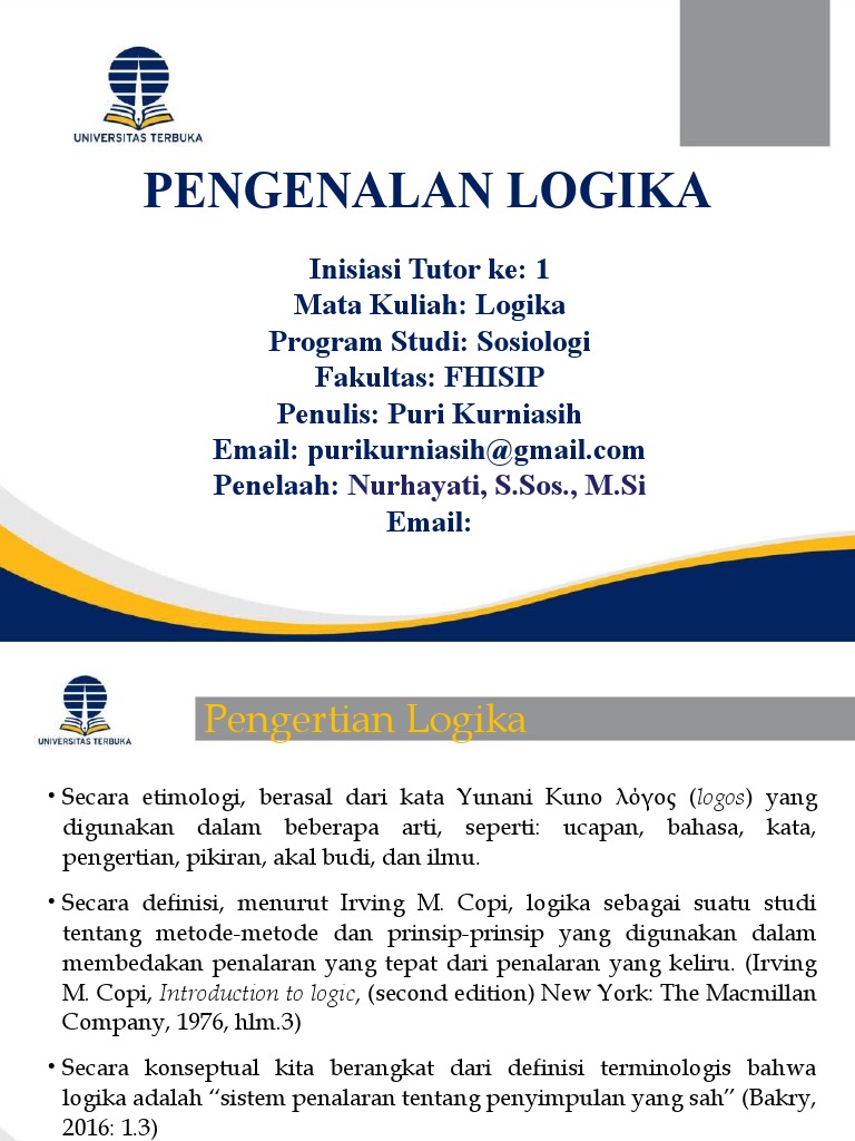 Pengantar Logika Modern Pdf