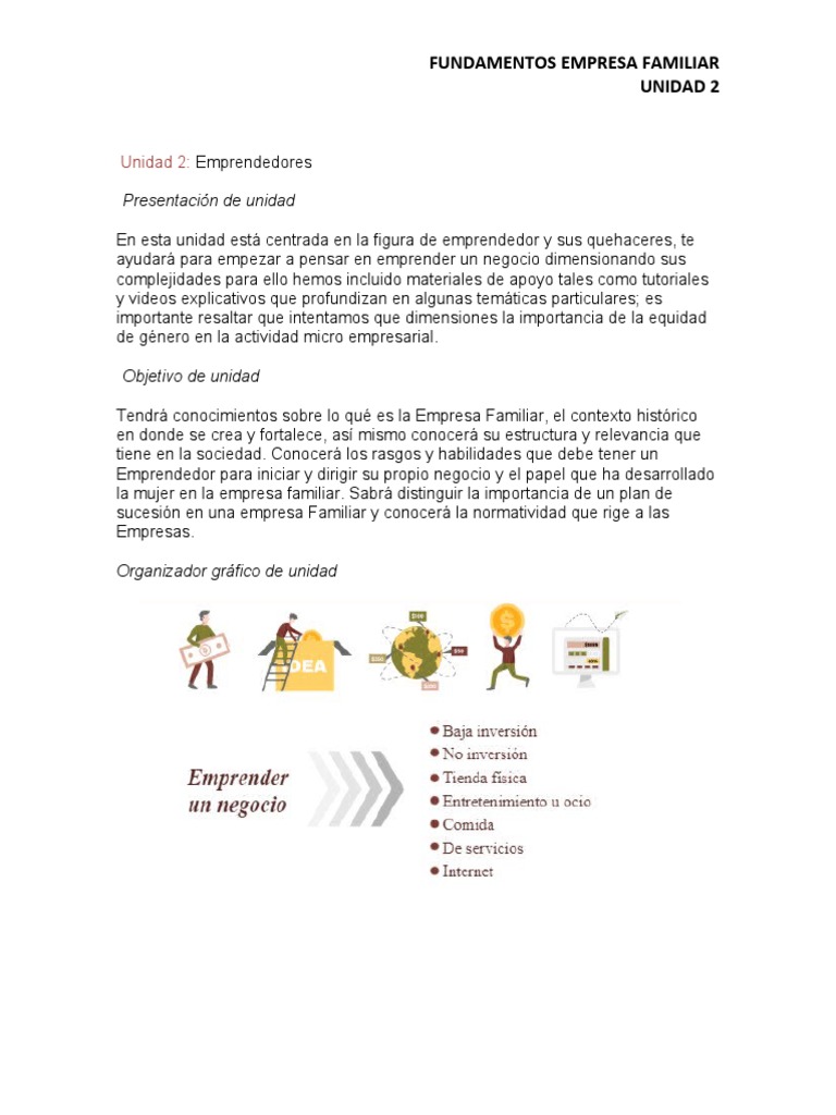 Emprendimiento en Empresas Familiares | PDF | Iniciativa empresarial ...