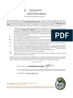 Ciudad de México, 21 Días Del Mes de Noviembre de 2021: Carta de Cesión de Derechos