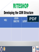 Workshop #1: Developing The CDM Structure