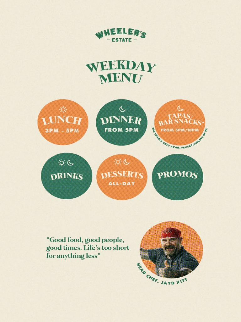 Wheeler's Weekday Menu | PDF
