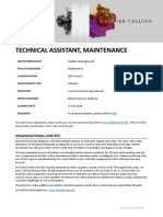 Technical Assistant, Maintenance: Organisational Context