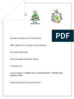 Unidad 3 "TEORÍA DEL CONSUMIDOR Y TEORÍA DEL PRODUCTOR"