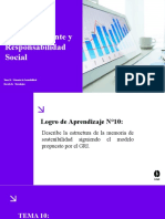 Medio Ambiente y Responsabilidad Social: Tema 10: Memoria de Sostenibilidad Escuela De: Tecnologías