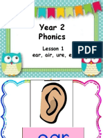 Year 2 Phonics: Lesson 1 Ear, Air, Ure, Er