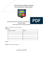 Universidad Nacional Agraria La Molina Facultad de Industrias Alimentarias