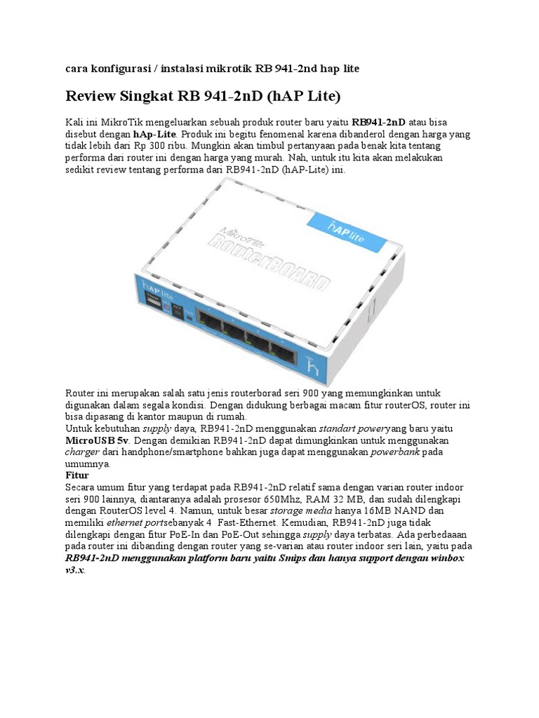 RB941-2nD Review | PDF