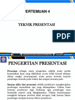 Pertemuan 4: Teknik Presentasi