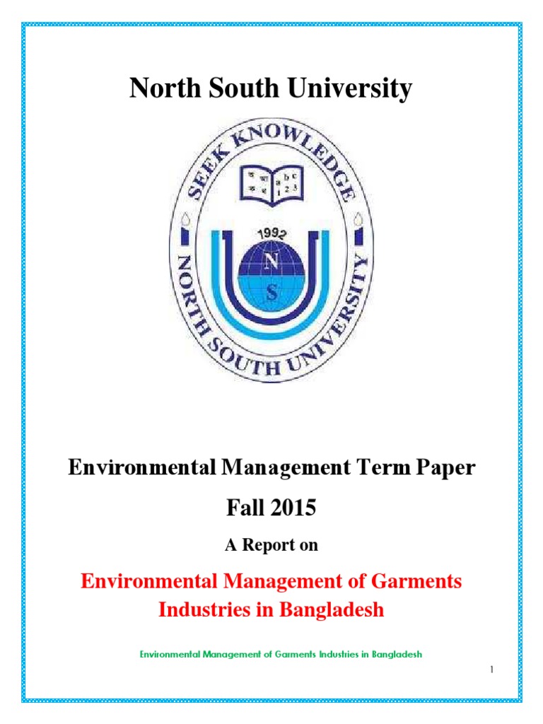 Environmental Management in RMG Sector | PDF | Occupational Safety And ...