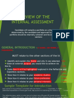 Overview of The Internal Assessment-1