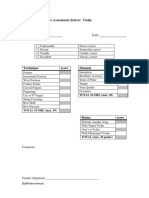 Student - Date - : Strings Performance Assessment Rubric: Violin